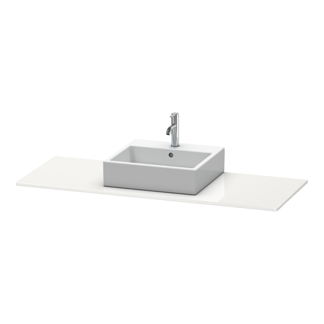 Duravit Console XSquare 140x55x1,6 cm, avec 1 AS, AS avec, blanc brillant