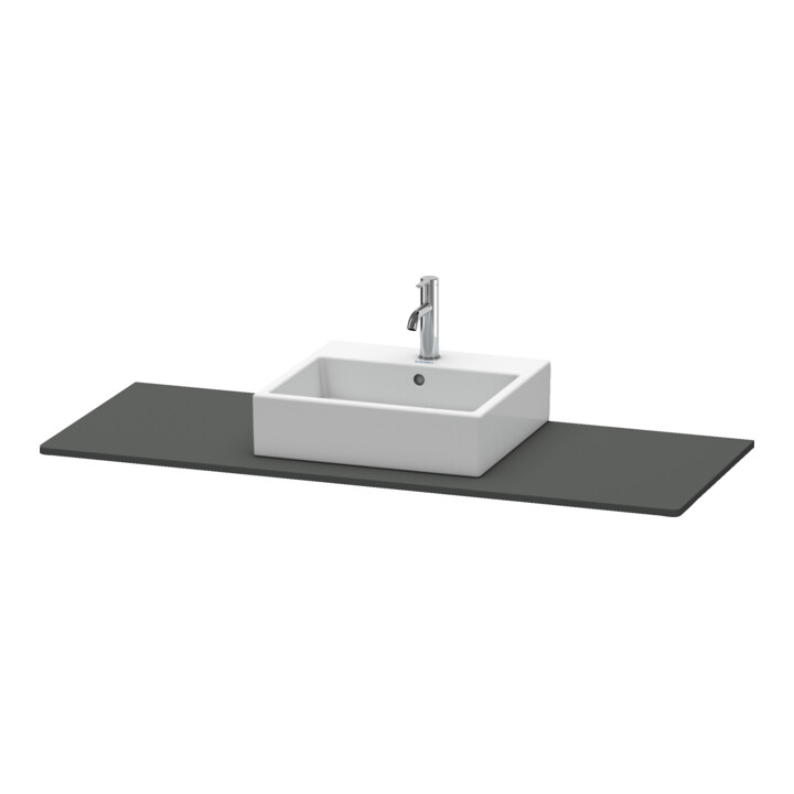 Duravit Console XSquare 140x55x1,6 cm, avec 1 AS, AS avec, graphite m