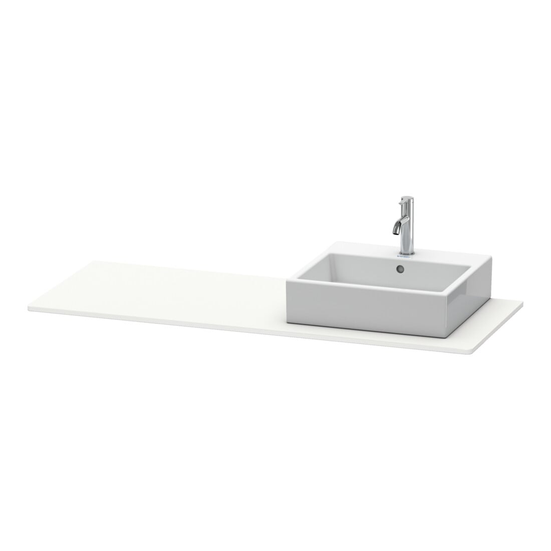Duravit Console XSquare 140x55x1,6 cm, avec 1 AS, AS droite, blanc satiné