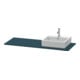 Duravit Console XSquare 140x55x1,6 cm, avec 1 AS, AS droite, bleu mat satiné-3