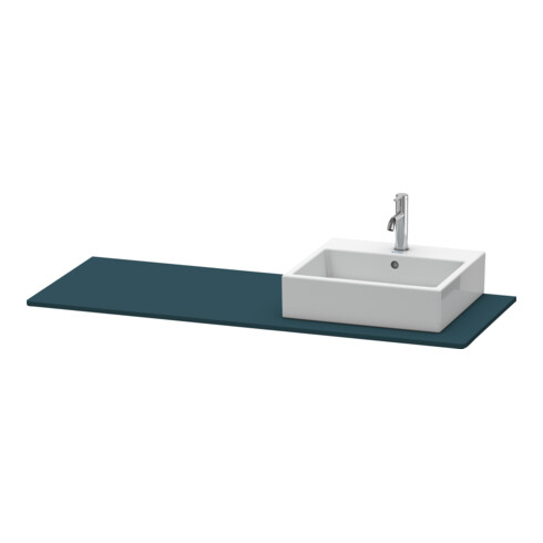 Duravit Console XSquare 140x55x1,6 cm, avec 1 AS, AS droite, bleu mat satiné