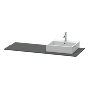 Duravit Console XSquare 140x55x1,6 cm, avec 1 AS, AS droite, graphite m-3