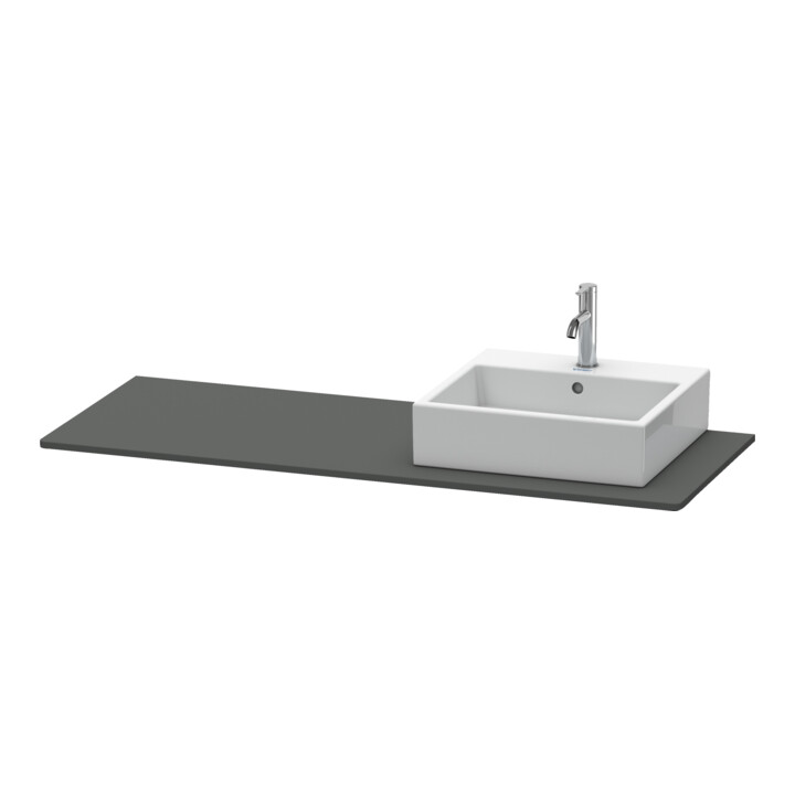 Duravit Console XSquare 140x55x1,6 cm, avec 1 AS, AS droite, graphite m