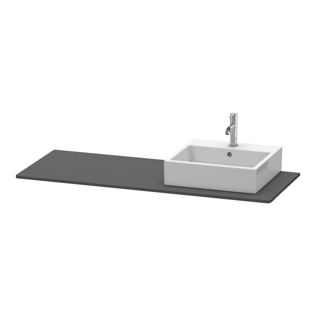 Duravit Console XSquare 140x55x1,6 cm, avec 1 AS, AS droite, graphite m