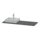 Duravit Console XSquare 140x55x1,6 cm, avec 1 AS, AS gauche, graphite mat