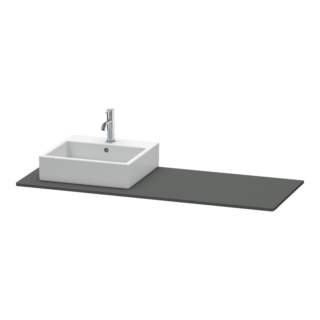 Duravit Console XSquare 140x55x1,6 cm, avec 1 AS, AS gauche, graphite mat