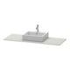 Duravit Console XSquare 140x55x1,6 cm, avec 1 AS, AS inclus, béton gris-3