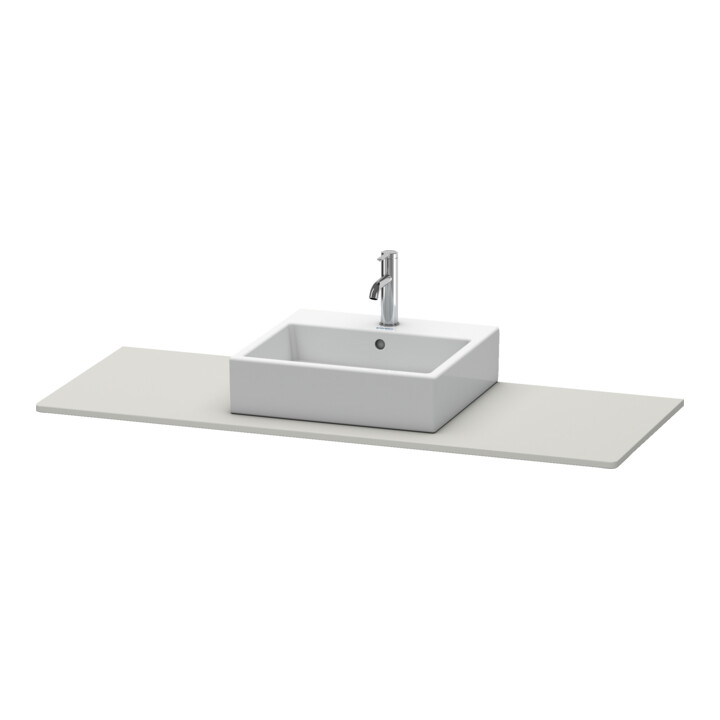 Duravit Console XSquare 140x55x1,6 cm, avec 1 AS, AS inclus, béton gris