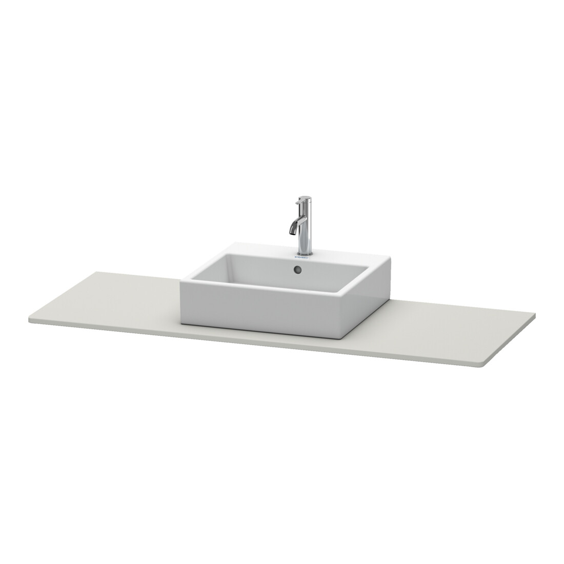 Duravit Console XSquare 140x55x1,6 cm, avec 1 AS, AS inclus, béton gris