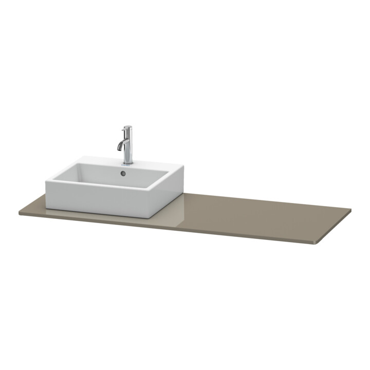 Duravit Console XSquare 140x55x1,6 cm, avec 1 AS, AS l, flanqué, brillant