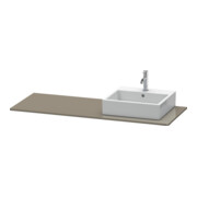 Duravit Console XSquare 140x55x1,6 cm, avec 1 AS, AS r, bord brillant gris-3