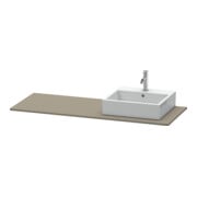 Duravit Console XSquare 140x55x1,6 cm, avec 1 AS, AS r, gris mat s-mat-3