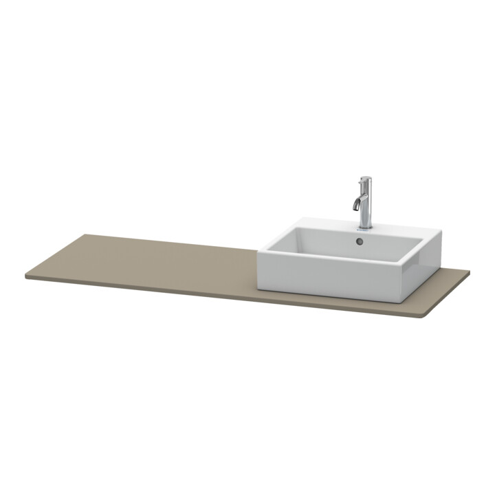 Duravit Console XSquare 140x55x1,6 cm, avec 1 AS, AS r, gris mat s-mat