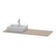 Duravit Console XSquare 140x55x1,6 cm, avec 1 AS, découpe gauche, bas. m