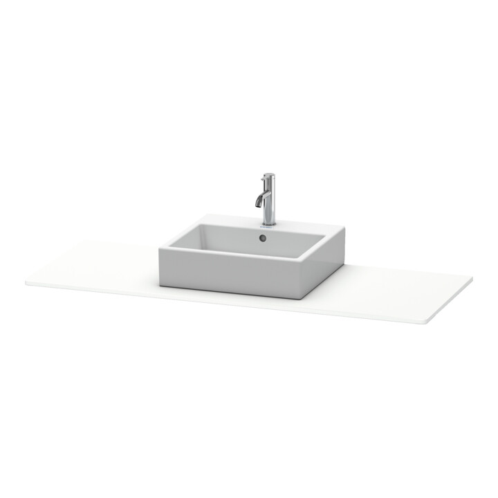 Duravit Console XSquare 140x55x1,6 cm, avec 1 trou, blanc mat