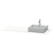 Duravit Console XSquare 140x55x1,6 cm, avec 1 trou, découpe droite, blanc brillant-3