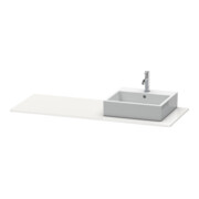 Duravit Console XSquare 140x55x1,6 cm, avec 1 trou, découpe droite, blanc brillant-3