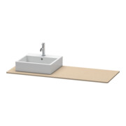Duravit Console XSquare 140x55x1,6 cm, avec 1 trou, découpe gauche, blanc-2