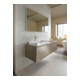 Duravit Console XSquare 140x55x1,6 cm, avec 1 trou, découpe gauche, blanc