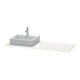 Duravit Console XSquare 140x55x1,6 cm, avec 1 trou, découpe gauche, blanc brillant-3