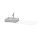 Duravit Console XSquare 140x55x1,6 cm, avec 1 trou, découpe gauche, blanc mat-3