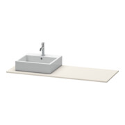 Duravit Console XSquare 140x55x1,6 cm, avec 1 trou, découpe gauche, Taupe-4