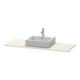 Duravit Console XSquare 140x55x1,6 cm, avec 1 trou, taupe-3