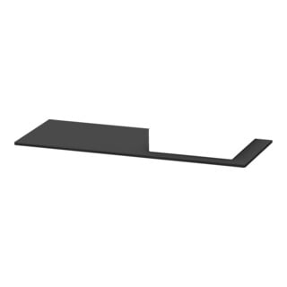 Duravit Console XSquare 140x55x1,6 cm, avec 1 trou, trou à droite, graphite mat