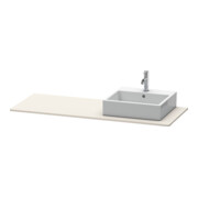 Duravit Console XSquare 140x55x1,6cm, avec 1 AS, AS droite, taupe mat