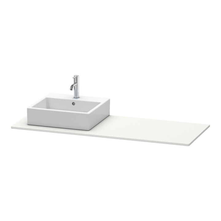 Duravit Console XSquare 140x55x1,6cm, avec 1 AS, AS l, noir mat s-matt