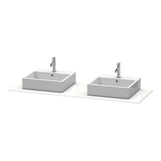 Duravit Console XSquare 160x55 cm, blanc, 2 trous, lavabo double face