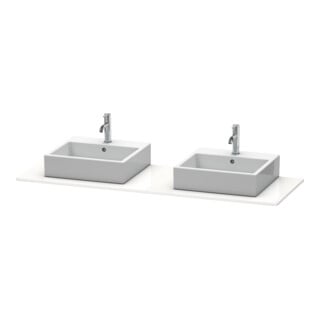 Duravit Console XSquare 160x55 cm, blanc mat, 2 sorties, lavabo double face