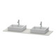 Duravit Console XSquare 160x55 cm, blanc mat, 2 sorties, lavabo double face-3