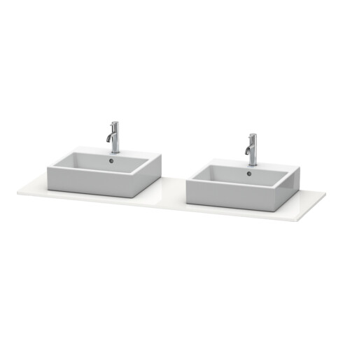 Duravit Console XSquare 160x55 cm, blanc mat, 2 sorties, lavabo double face