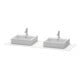 Duravit Console XSquare 160x55 cm, blanc mat, 2 trous, lavabo double face-3