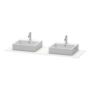 Duravit Console XSquare 160x55 cm, blanc mat, 2 trous, lavabo double face-3