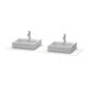 Duravit Console XSquare 160x55 cm, blanc mat, avec 2 sorties, lavabo double face-1