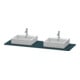 Duravit Console XSquare 160x55 cm, blanc mat, avec 2 sorties, lavabo double face-3
