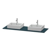 Duravit Console XSquare 160x55 cm, blanc mat, avec 2 sorties, lavabo double face-3