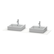 Duravit Console XSquare 160x55 cm, blanc mat, avec 2 trous, lavabo double face