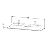 Duravit Console XSquare 160x55 cm, E s, m 2 sorties, lavabo double face-4