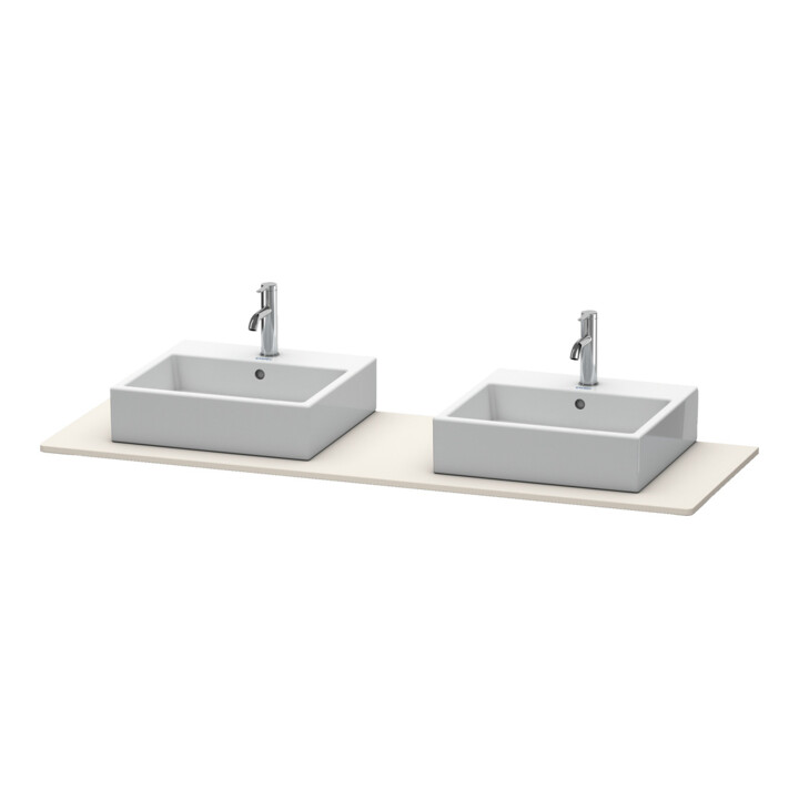 Duravit Console XSquare 160x55 cm, H, avec 2 sorties, lavabo double face