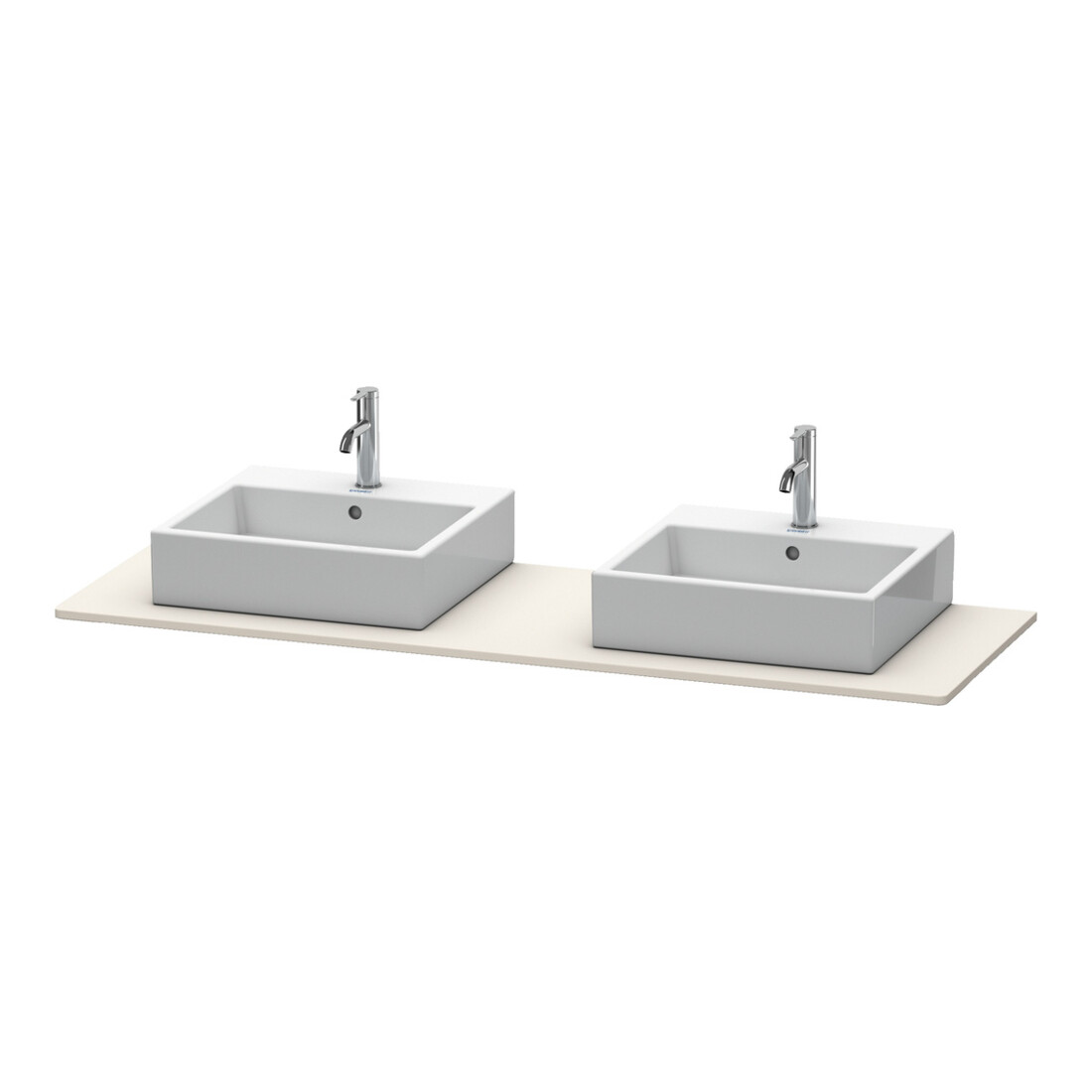 Duravit Console XSquare 160x55 cm, H, avec 2 sorties, lavabo double face