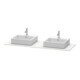 Duravit Console XSquare 160x55 cm, sans robinet, 2 sorties, lavabo double face-4