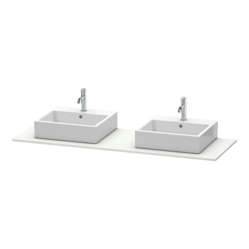 Duravit Console XSquare 160x55 cm, sans robinet, 2 sorties, lavabo double face