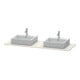 Duravit Console XSquare 160x55 cm, T mat, 2 sorties, lavabo double face-1