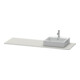 Duravit Console XSquare 160x55x1,6 cm, avec 1 AS, B droite, béton gris