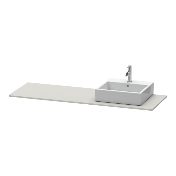 Duravit Console XSquare 160x55x1,6 cm, avec 1 AS, B droite, béton gris