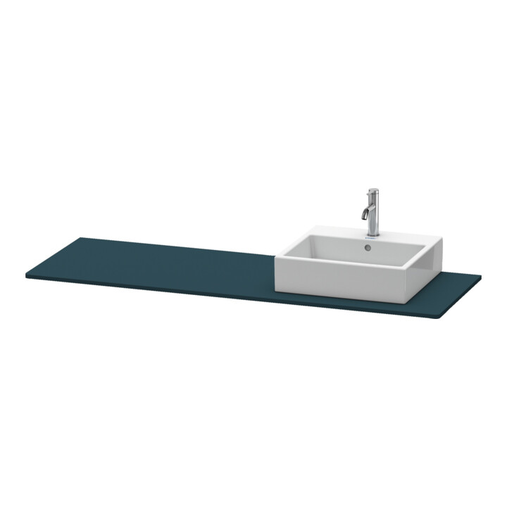 Duravit Console XSquare 160x55x1,6 cm, avec 1 AS, B droite, bleu mat s-mat