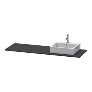 Duravit Console XSquare 160x55x1,6 cm, avec 1 AS, B droite, graphite mat